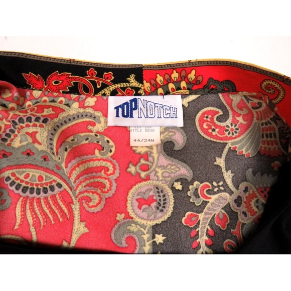 NWOT Vintage 90s Baroque Royalty Black Gold Red Wrap Jacket 24W Made USA - Picture 4 of 7